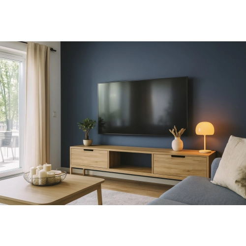 Szafka RTV-44 Drewno Lite Dąb Loft Lakier Rozmiary od 100 cm do 200 cm PREMIUM